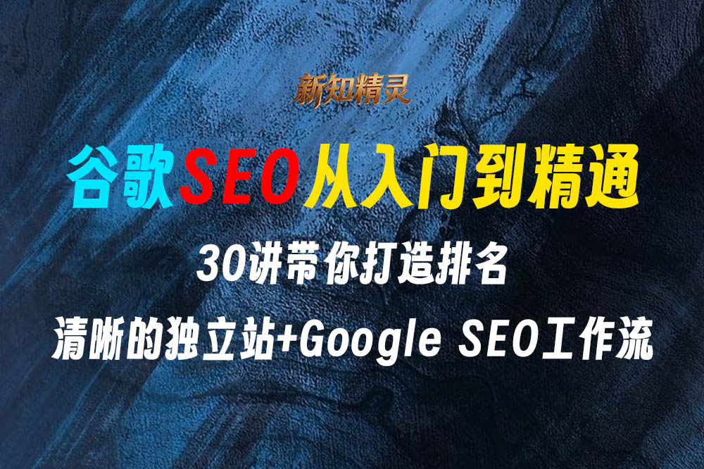 谷歌SEO从入门到精通，30讲带你打造排名，清晰的独立站+Google SEO工作流