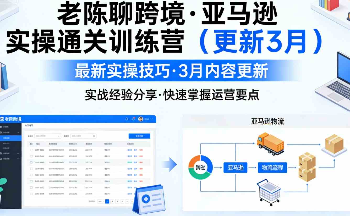 老陈聊跨境·亚马逊实操通关训练营（更新4月）