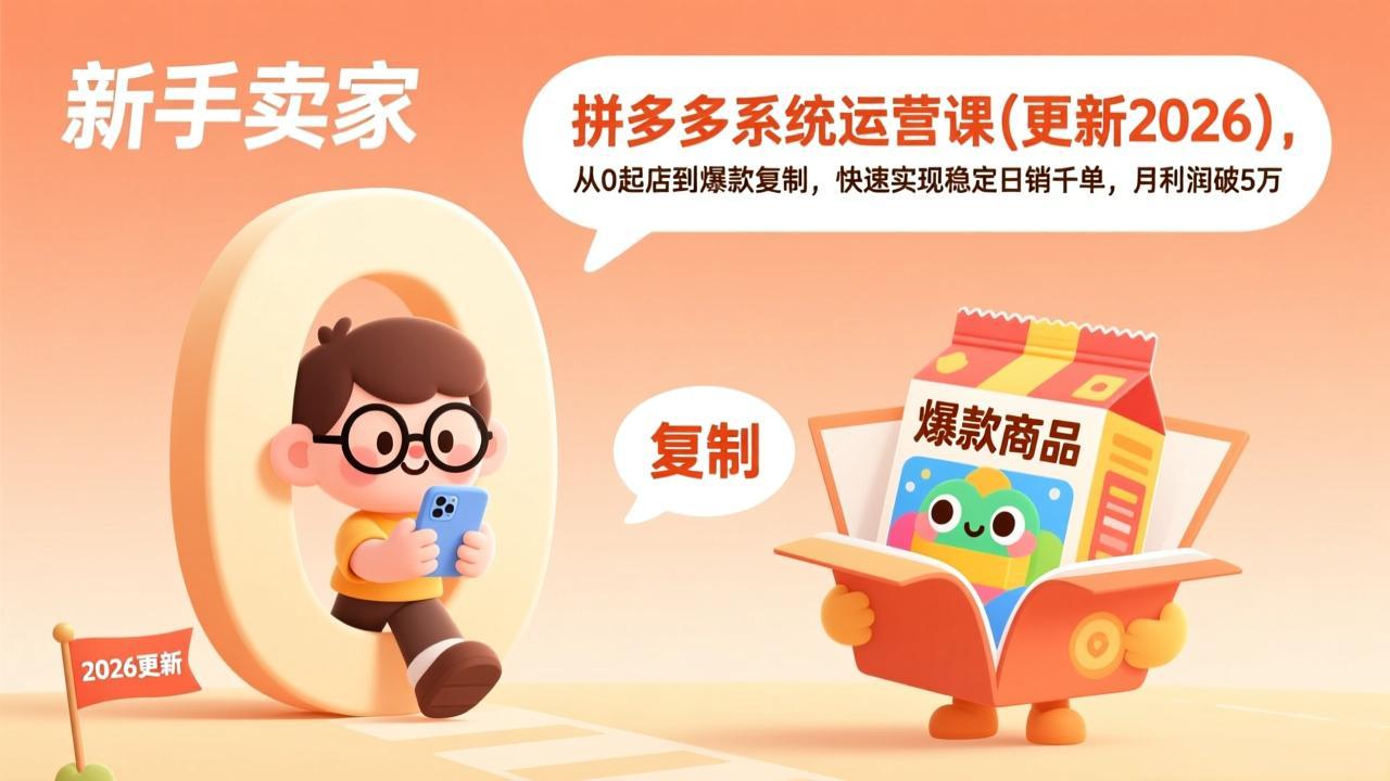 拼多多系统运营课《拼多多日销千单训练营》