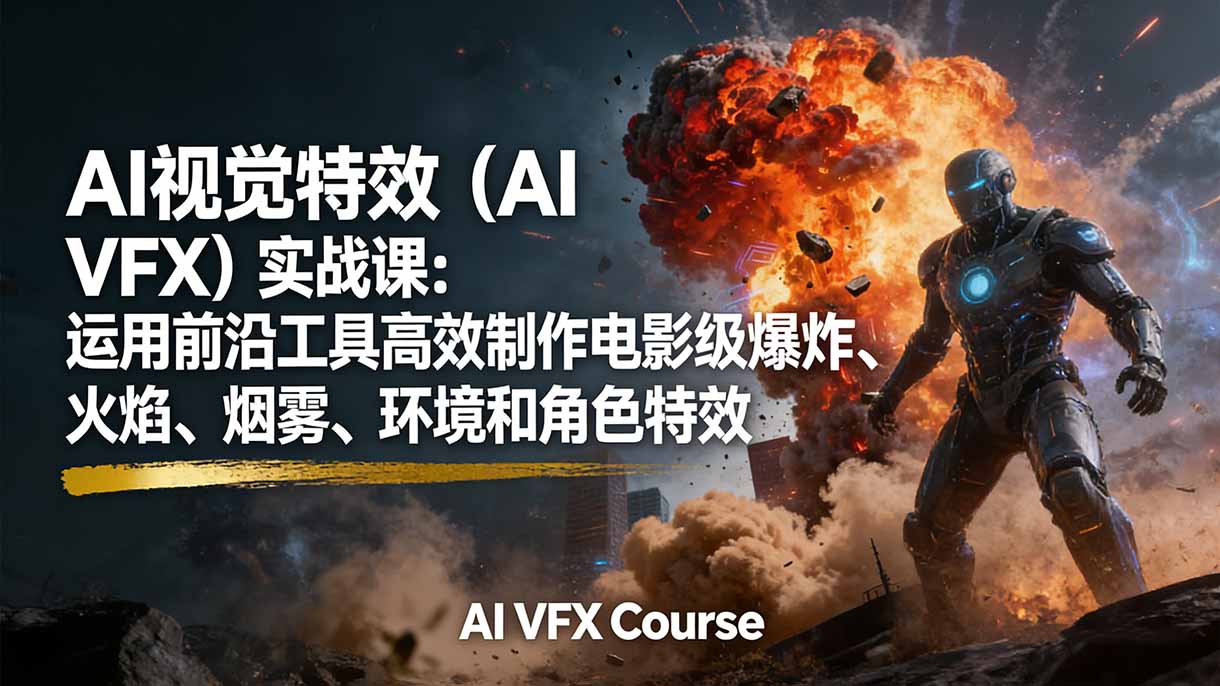 AI视觉特效( AI人工智能VFX视觉特效合成课程)